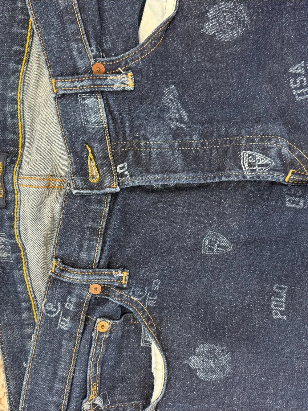 LIMITED Polo by Ralph Lauren Dark Navy Logo-Print Skinny Jeans